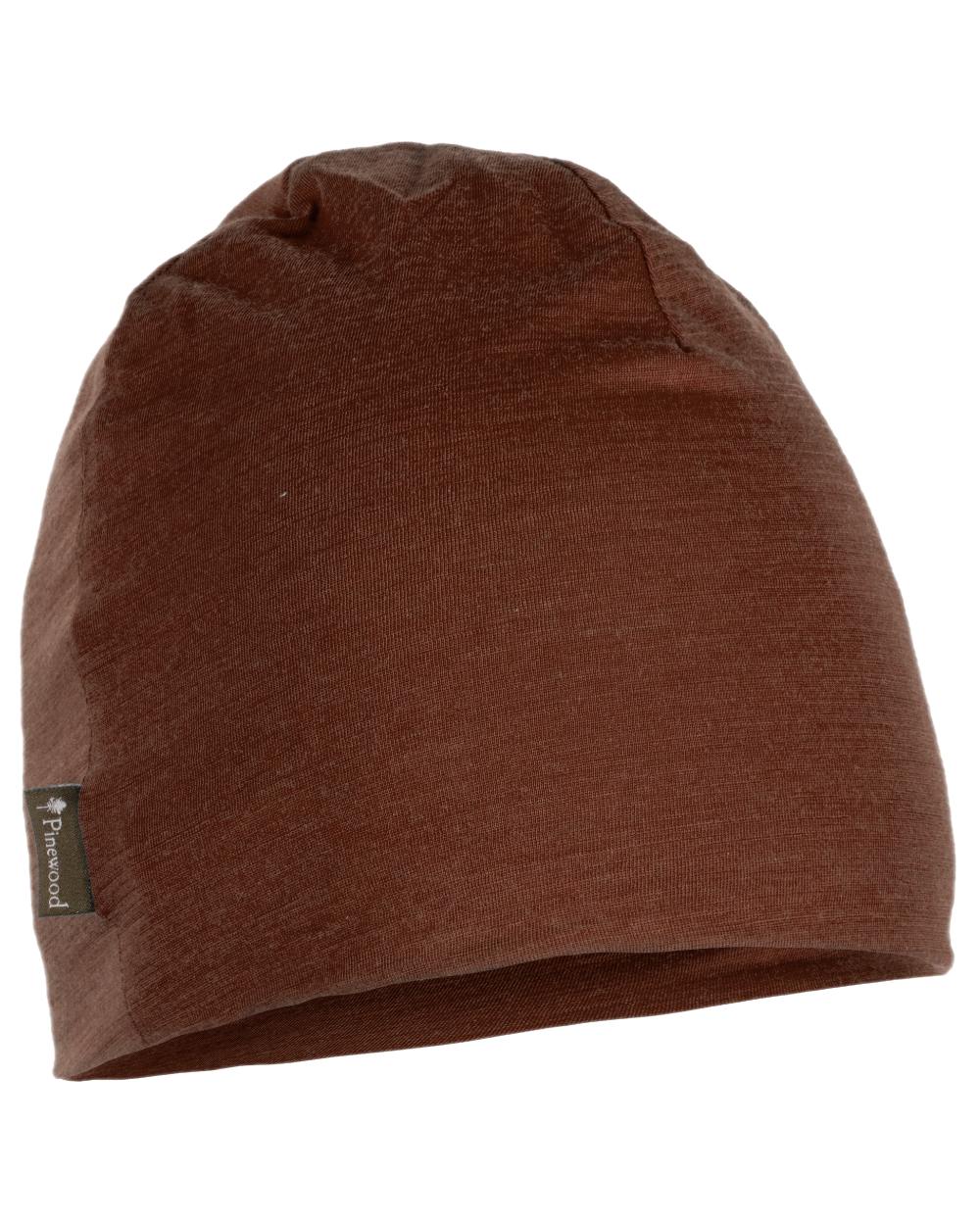 Nougat Coloured Pinewood Merino Wool Beanie on white background 