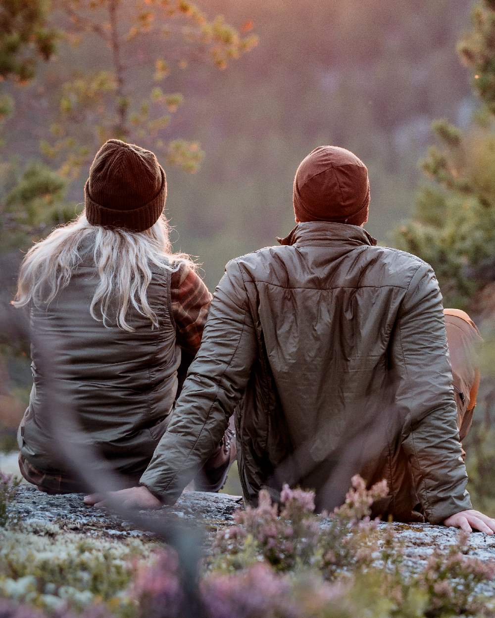Nougat Coloured Pinewood Merino Wool Beanie on outdoor background 