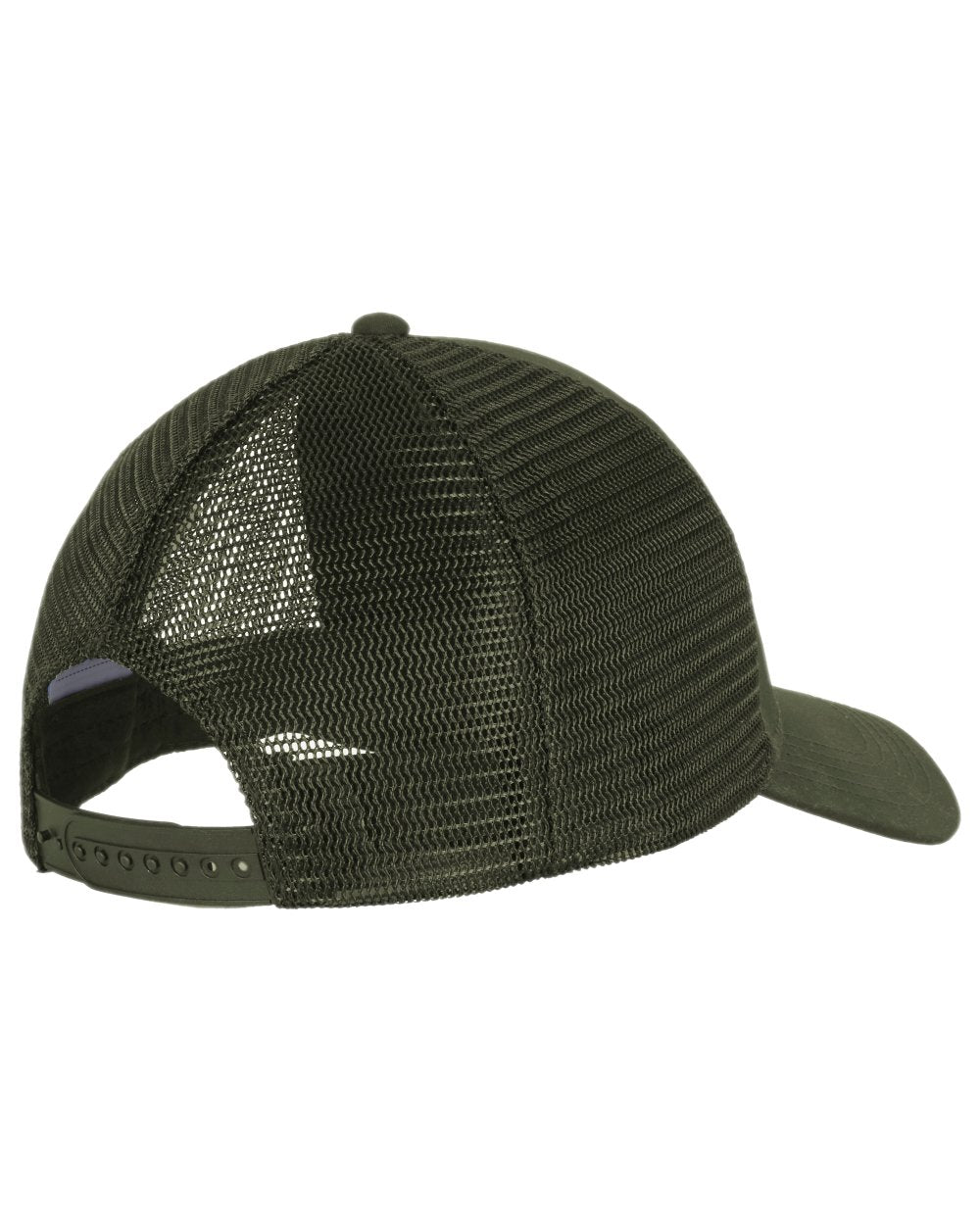 Moss Green Coloured Pinewood Mesh Cap on white background 
