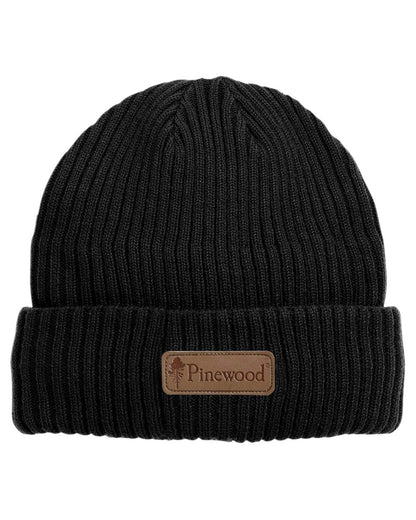 Black Coloured Pinewood New Stoten Hat on white background 