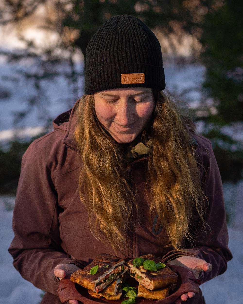 Black Coloured Pinewood New Stoten Hat on outdoor background 