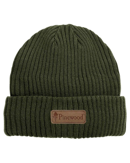 Green Coloured Pinewood New Stoten Hat on white background 