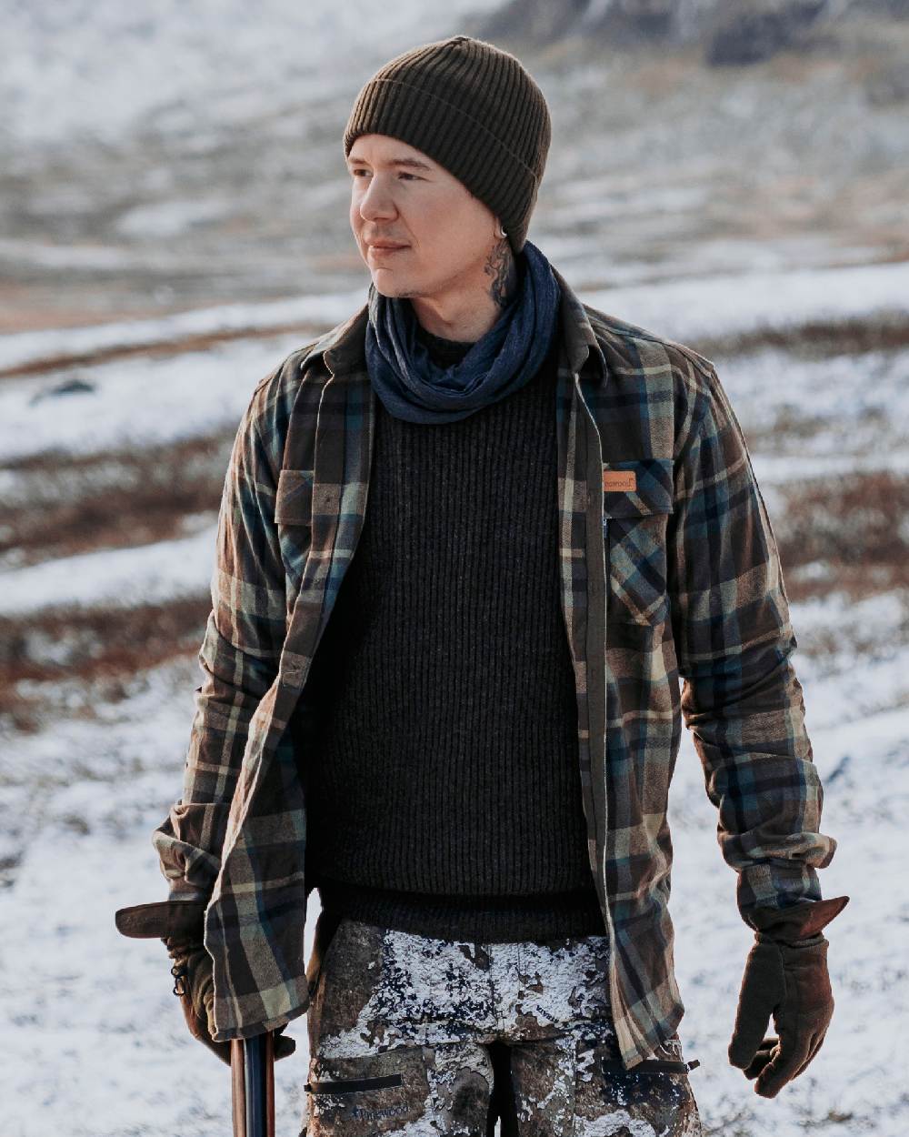 Green Coloured Pinewood New Stoten Hat on outdoor background 
