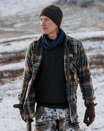 Green Coloured Pinewood New Stoten Hat on outdoor background 