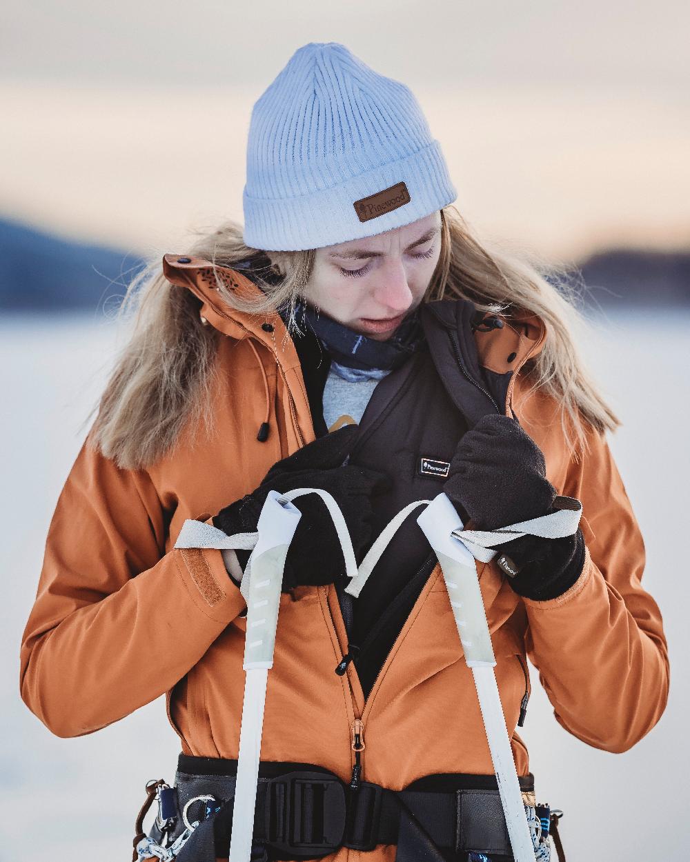 White Coloured Pinewood New Stoten Hat on outdoor background 