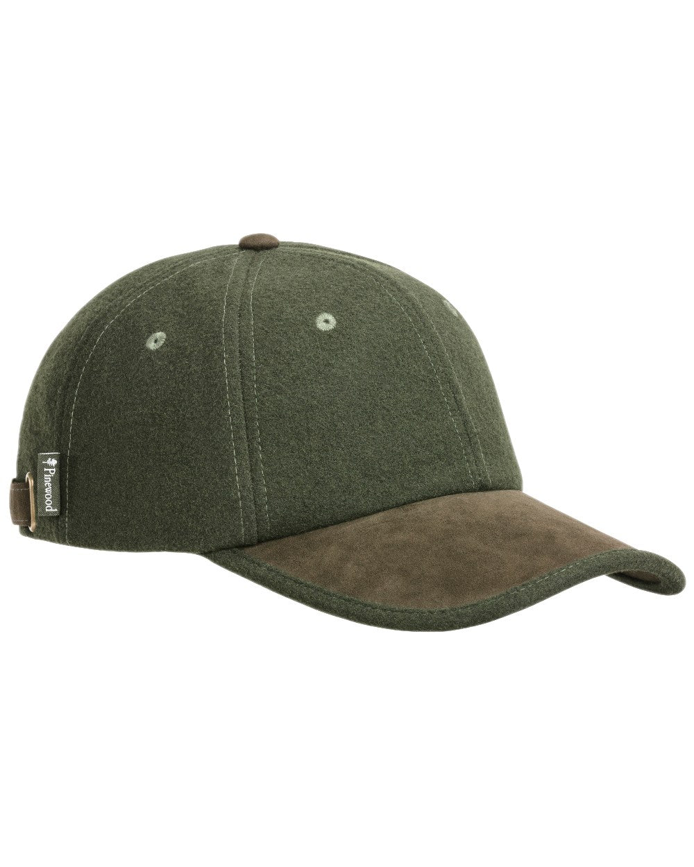 Mossgreen Suede Brown Coloured Pinewood Nydala Exclusive Cap on white background 