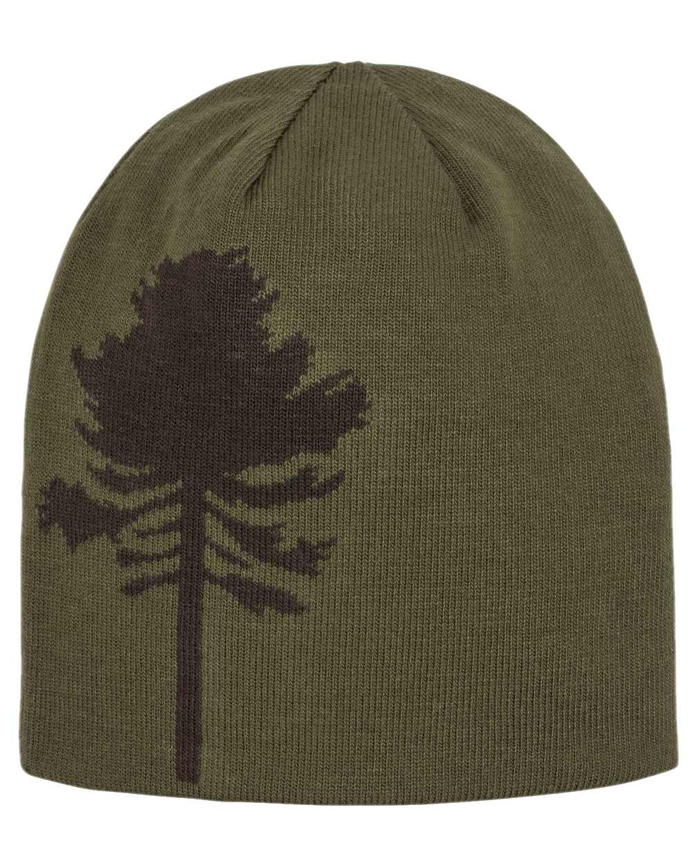 Orange Green Coloured Pinewood Tree Hat on white background 