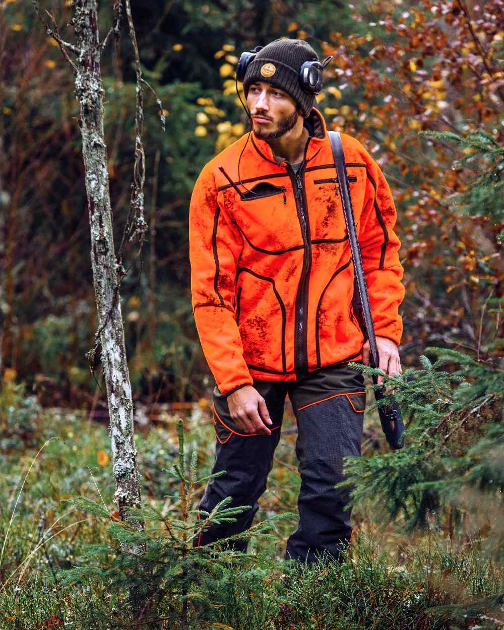 Black Coloured Pinewood Windy Hat on outdoor background 