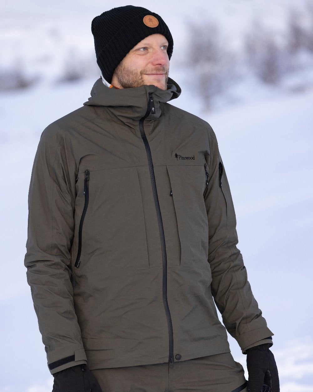 Black Coloured Pinewood Windy Hat on outdoor background 