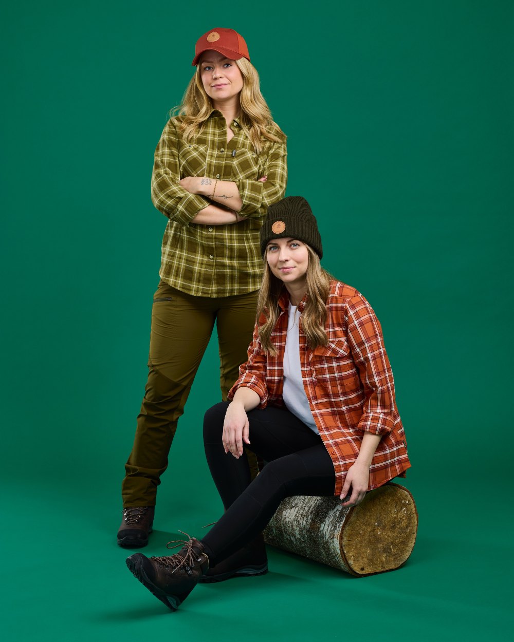 Moss Green Coloured Pinewood Windy Hat on indoor background 