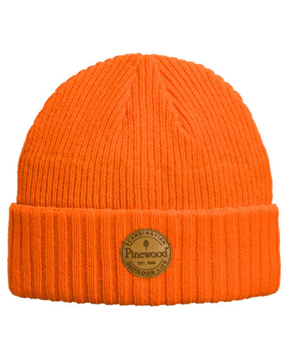 Orange Coloured Pinewood Windy Hat on white background 