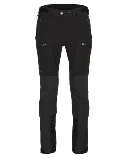 Black Coloured Pinewood Womens Abisko Adventure Trousers on white background 