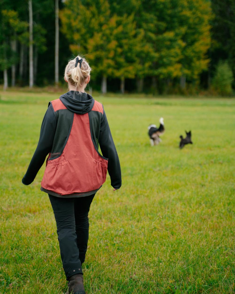 Black Coloured Pinewood Womens Abisko Brenton Trousers on outdoor background 
