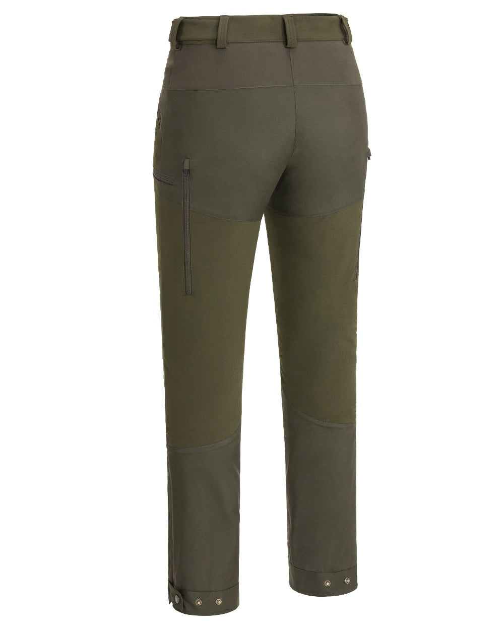 Dark Olive Suede Brown Coloured Pinewood Womens Abisko Brenton Trousers on white background 