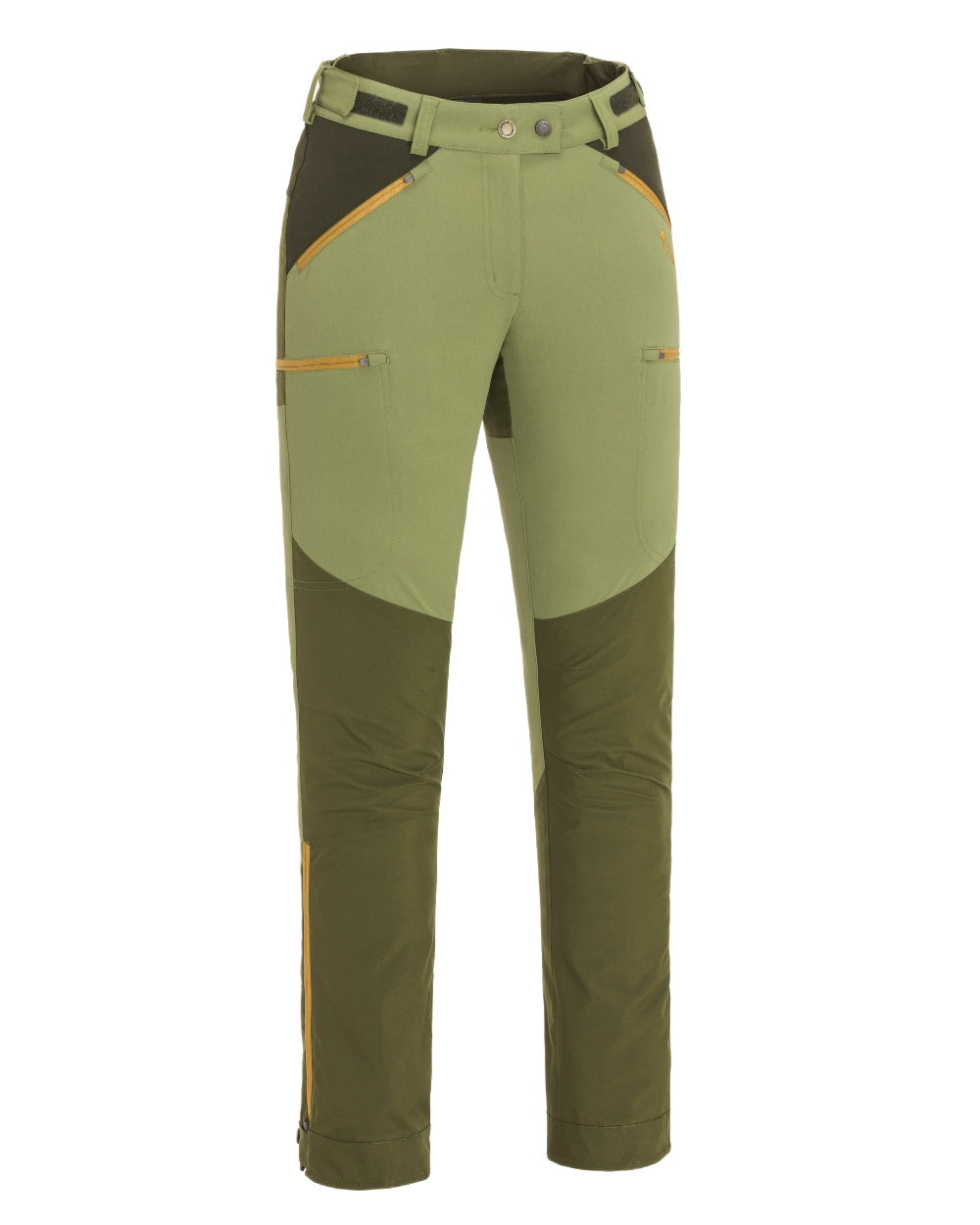 Leaf Hunting Olive Coloured Pinewood Womens Abisko Brenton Trousers on white background 