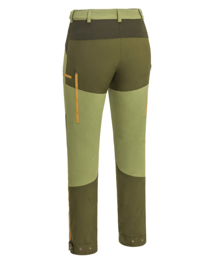Leaf Hunting Olive Coloured Pinewood Womens Abisko Brenton Trousers on white background 
