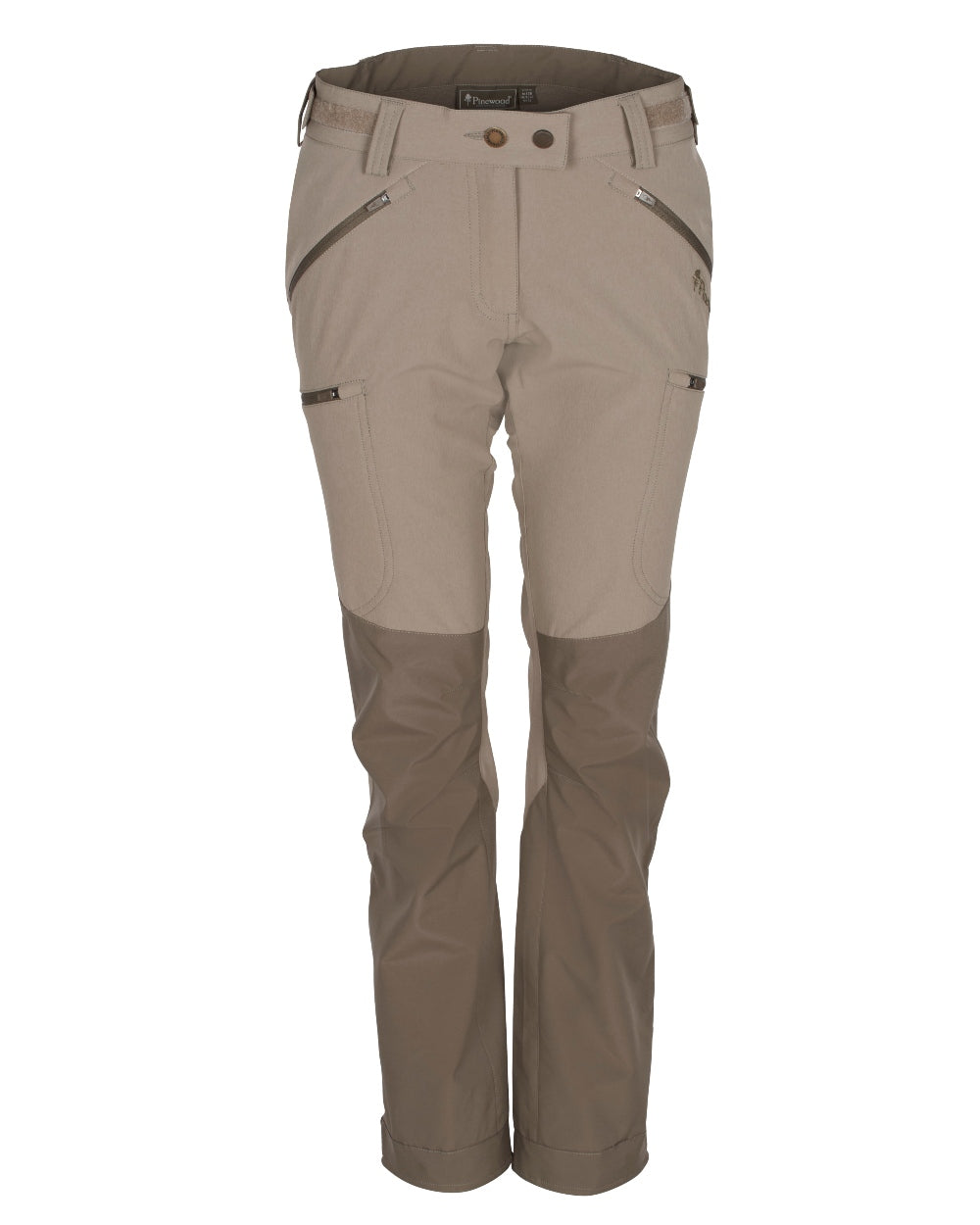 Mole Brown Coloured Pinewood Womens Abisko Brenton Trousers on white background 