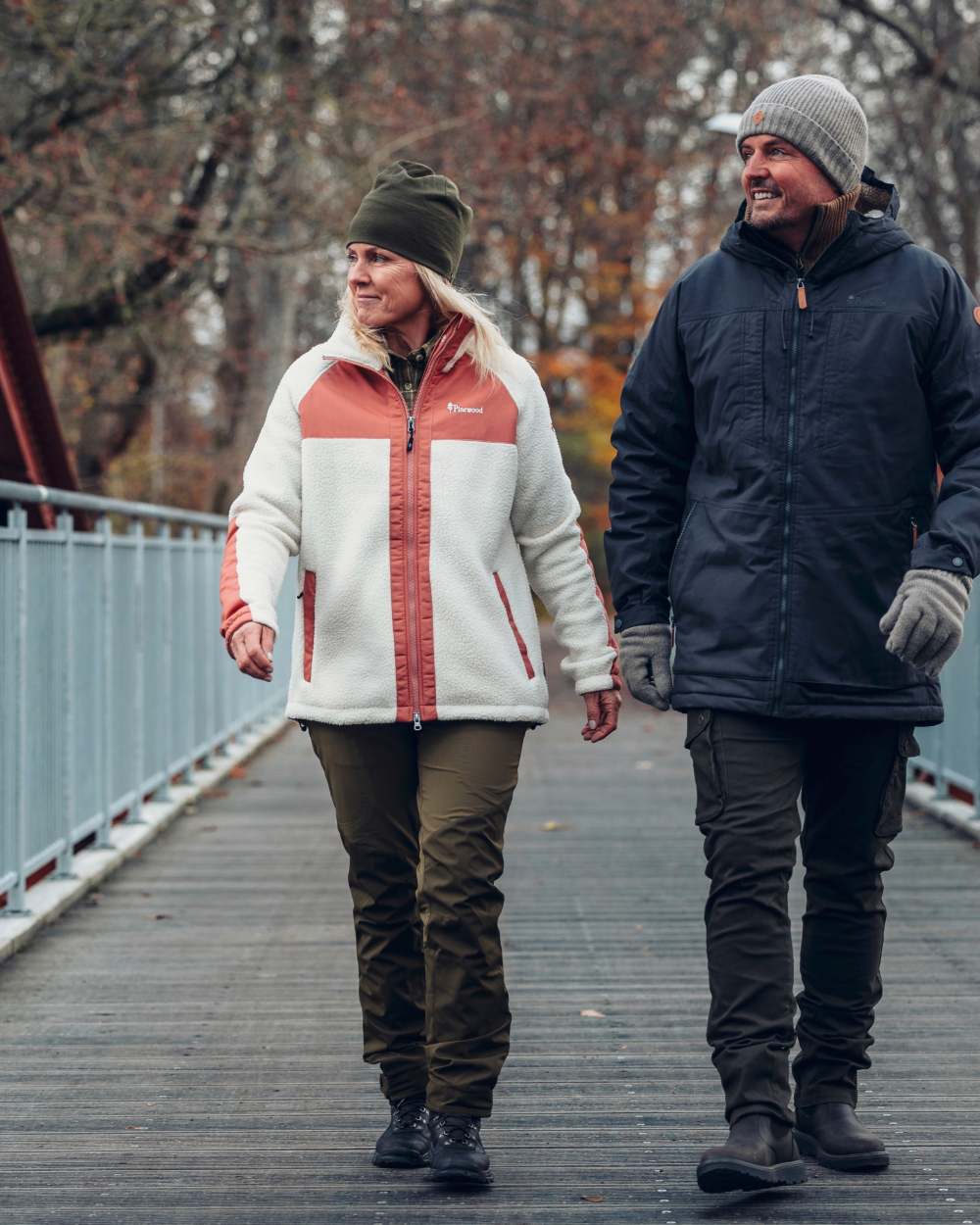 Olive Green Hunting Olive Coloured Pinewood Womens Abisko Brenton Trousers on outdoor background 