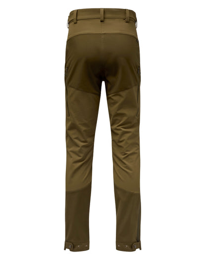 Olive Green Hunting Olive Coloured Pinewood Womens Abisko Brenton Trousers on white background 