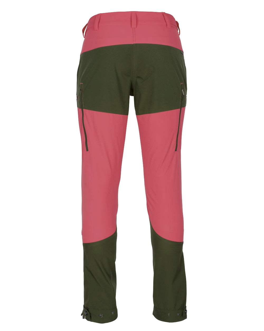 Pink Blush Mossgreen Coloured Pinewood Womens Abisko Brenton Trousers on white background 