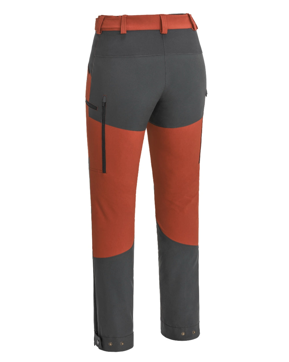 Terracotta Dark Anthracite Coloured Pinewood Womens Abisko Brenton Trousers on white background 