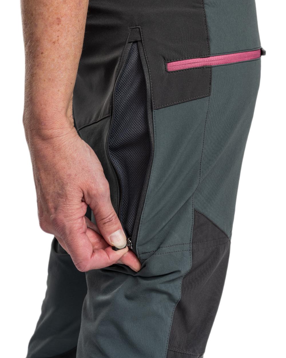 Urban Grey Dark Anthracite Coloured Pinewood Womens Abisko Brenton Trousers on white background 