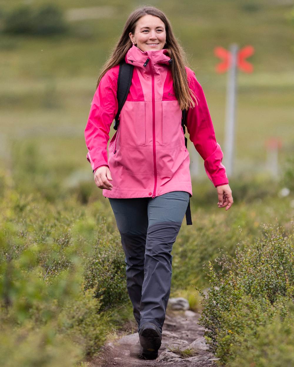 Urban Grey Dark Anthracite Coloured Pinewood Womens Abisko Brenton Trousers on forest background 