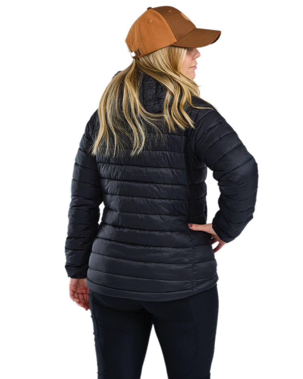 Black Coloured Pinewood Womens Abisko Insulation Jacket on white background 