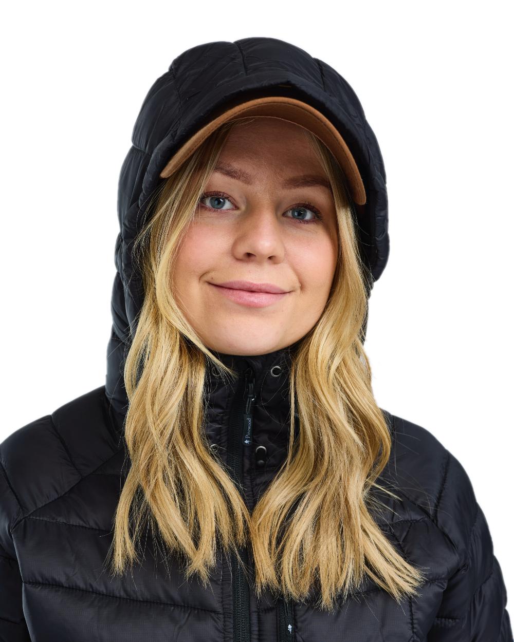 Black Coloured Pinewood Womens Abisko Insulation Jacket on white background 