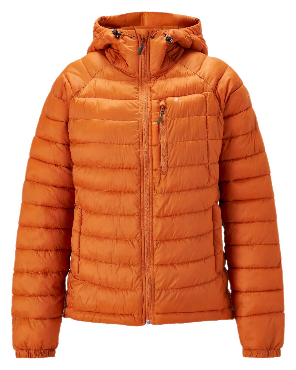 Burned Orange Coloured Pinewood Womens Abisko Insulation Jacket on white background 