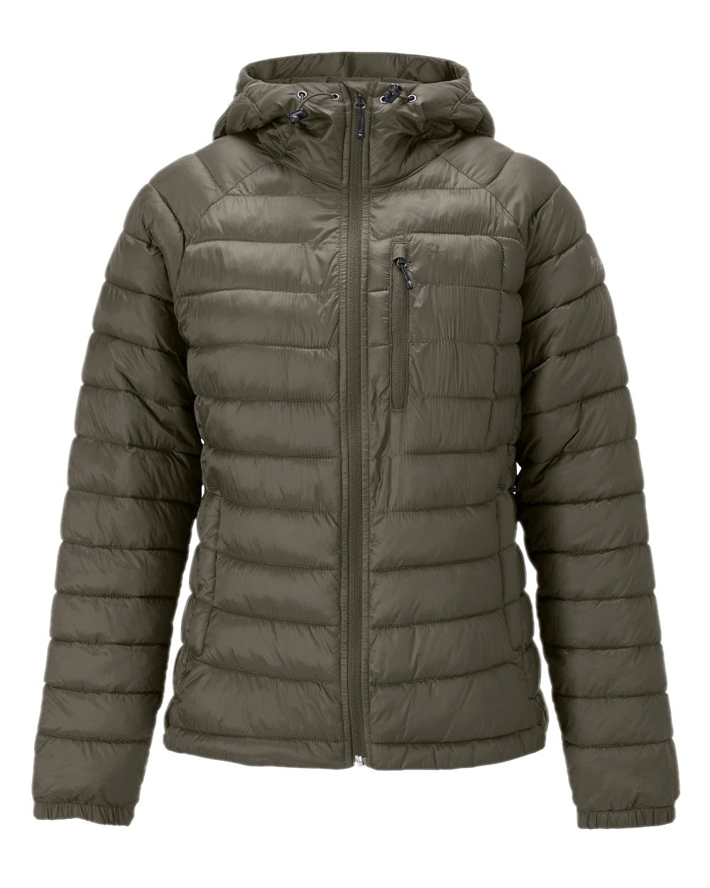 Clover Green Coloured Pinewood Womens Abisko Insulation Jacket on white background 