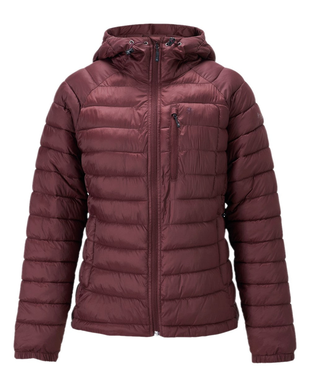 Earth Plum Coloured Pinewood Womens Abisko Insulation Jacket on white background 
