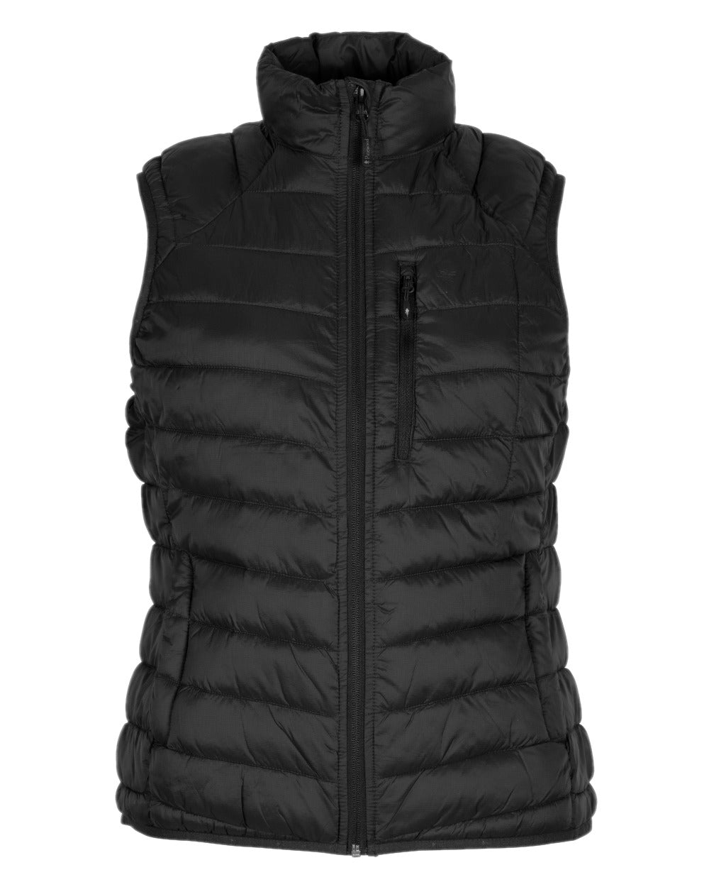 Black Coloured Pinewood Womens Abisko Insulation Vest on white background 