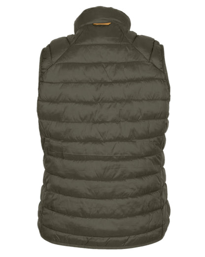 Clover Green Coloured Pinewood Womens Abisko Insulation Vest on white background 