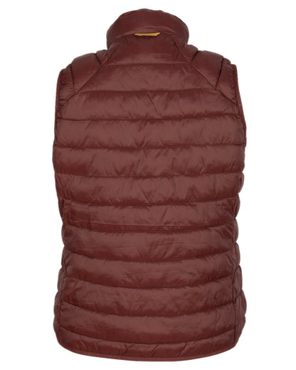 Earth Plum Coloured Pinewood Womens Abisko Insulation Vest on white background 