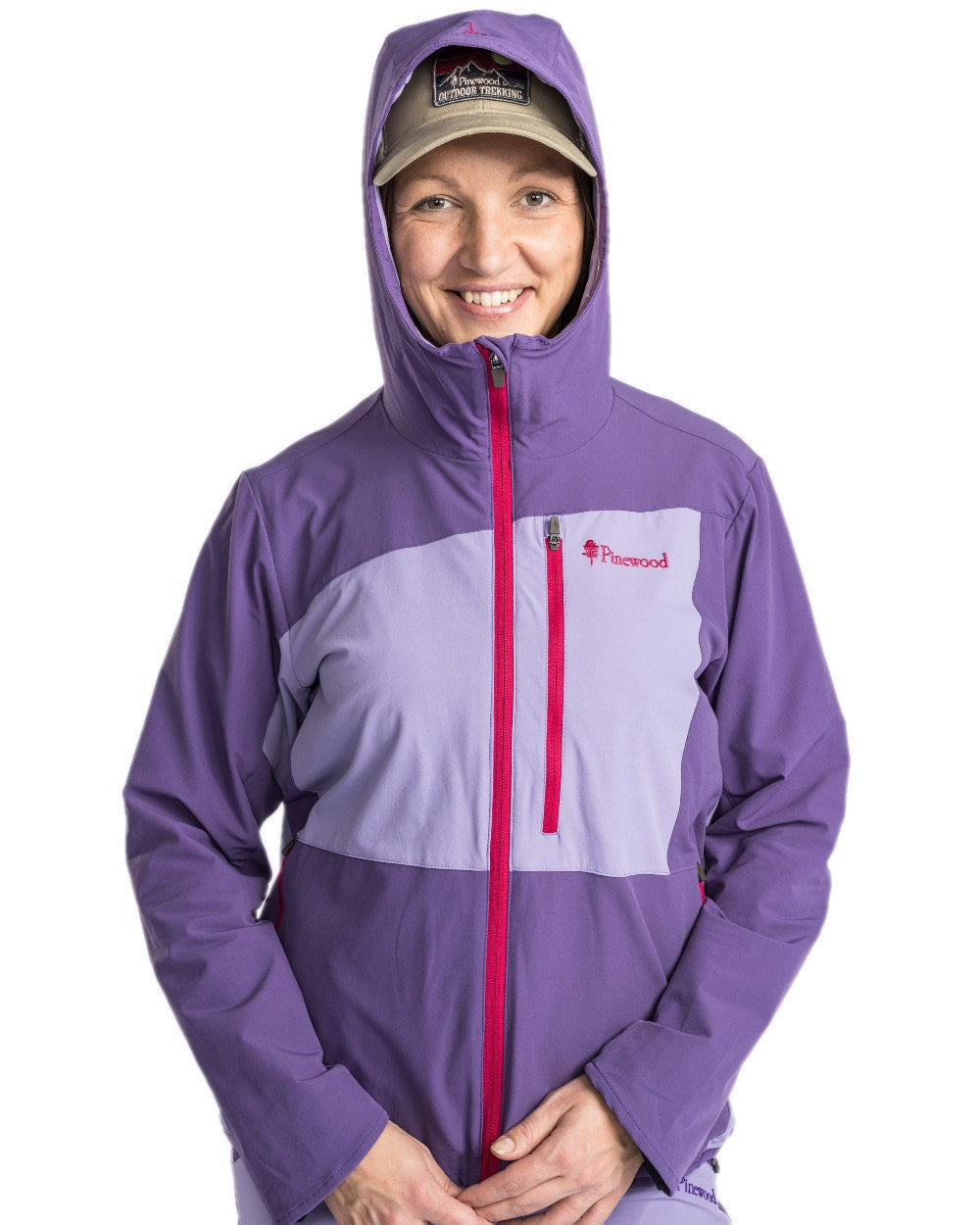 Light Lilac Coloured Pinewood Womens Abisko Light Stretch Jacket on white background 