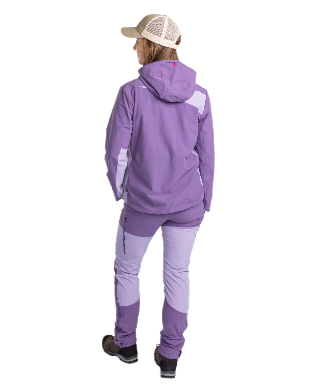 Light Lilac Coloured Pinewood Womens Abisko Light Stretch Jacket on white background 
