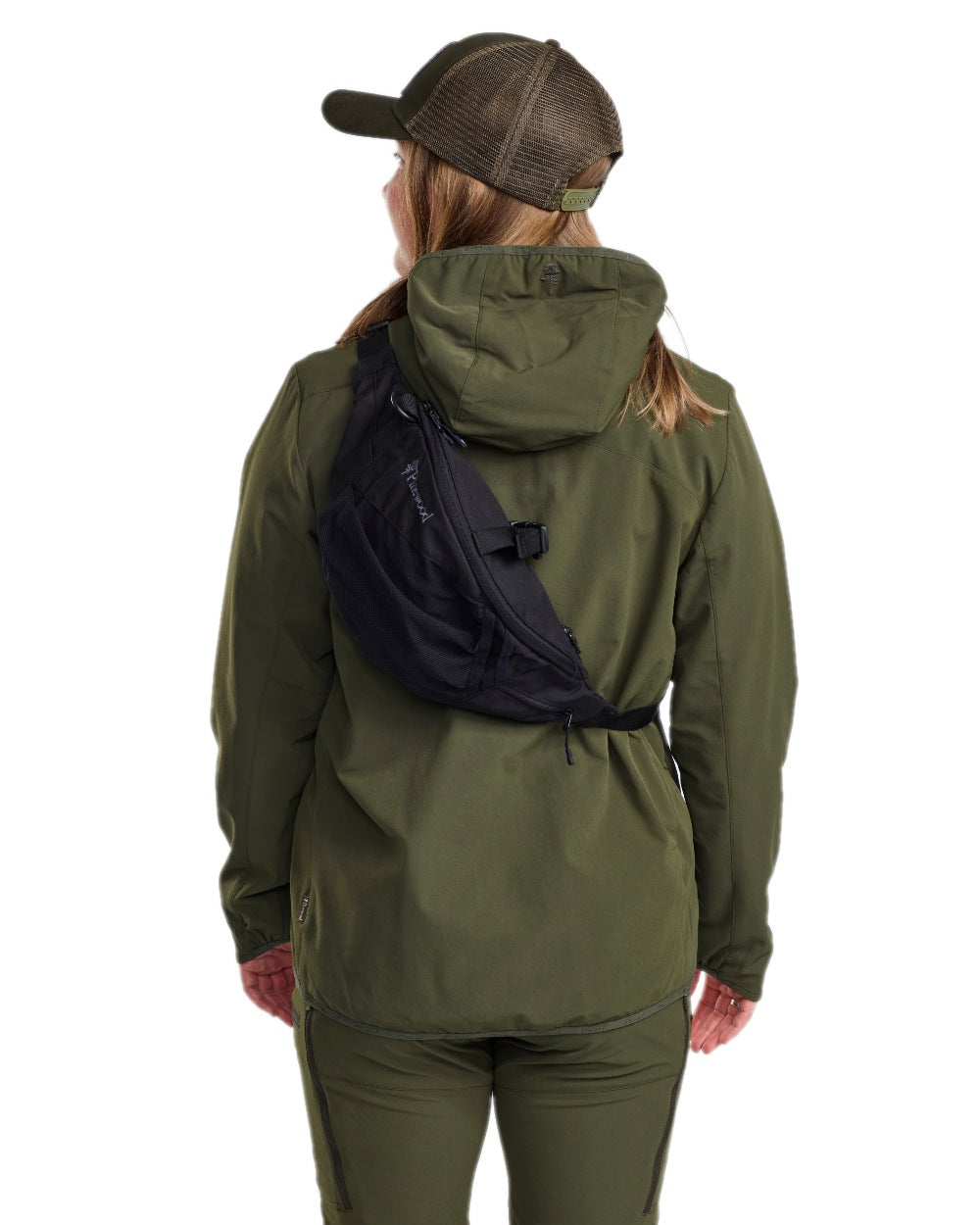 Mossgreen Coloured Pinewood Womens Abisko Light Stretch Jacket on white background 