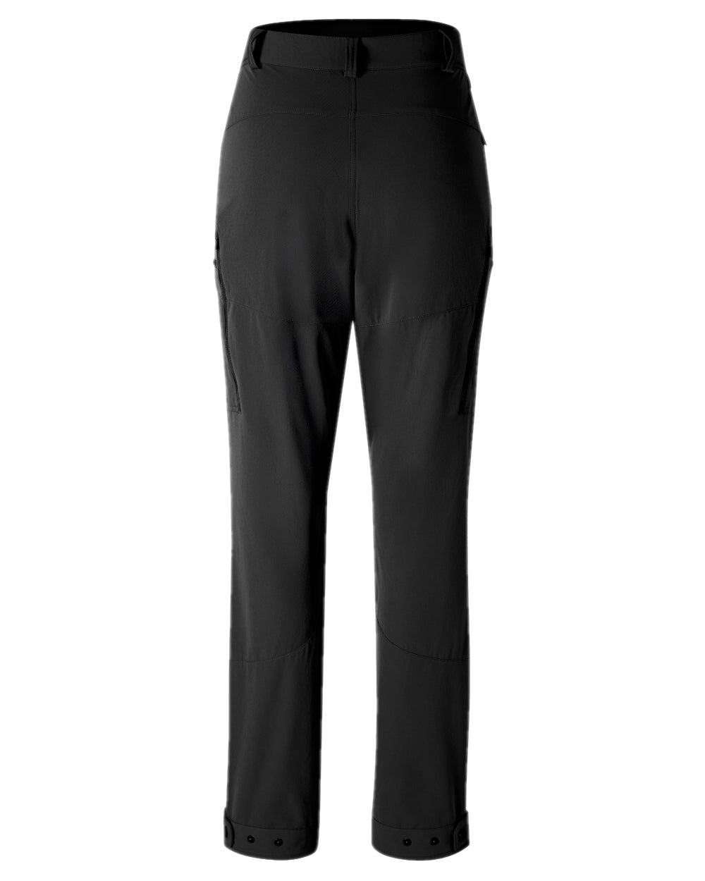 Black Coloured Pinewood Womens Abisko Light Stretch Trousers on white background 