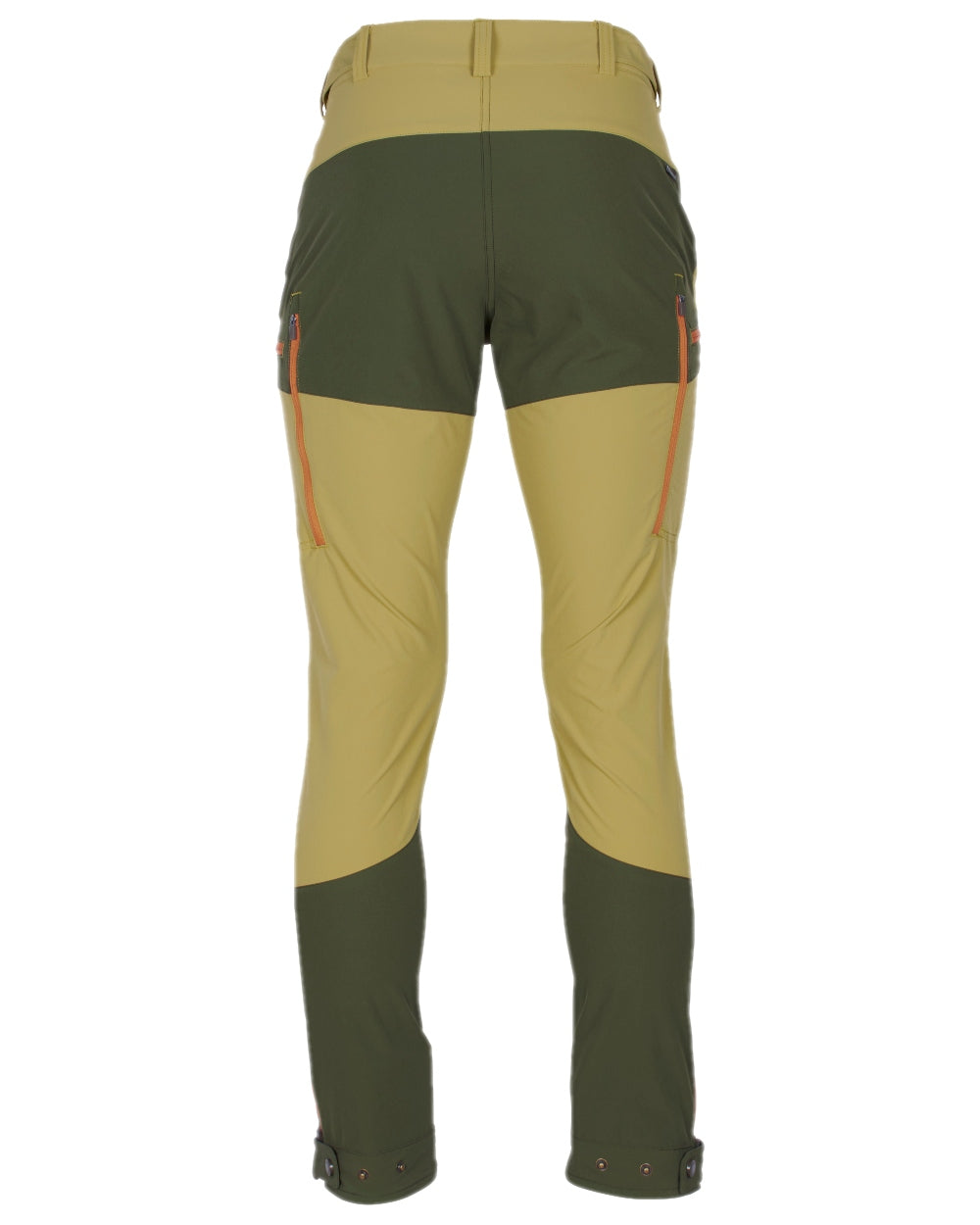 Golden Hay Mossgreen Coloured Pinewood Womens Abisko Light Stretch Trousers on white background 