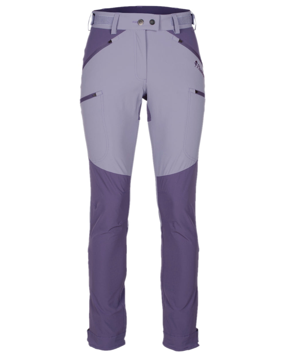 Light Lilac Coloured Pinewood Womens Abisko Light Stretch Trousers on white background 