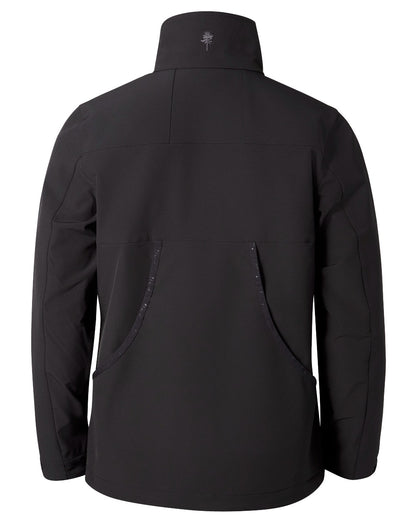 Black coloured Pinewood Womens Dog Sports Hybrid Stretch Jacket on white background 