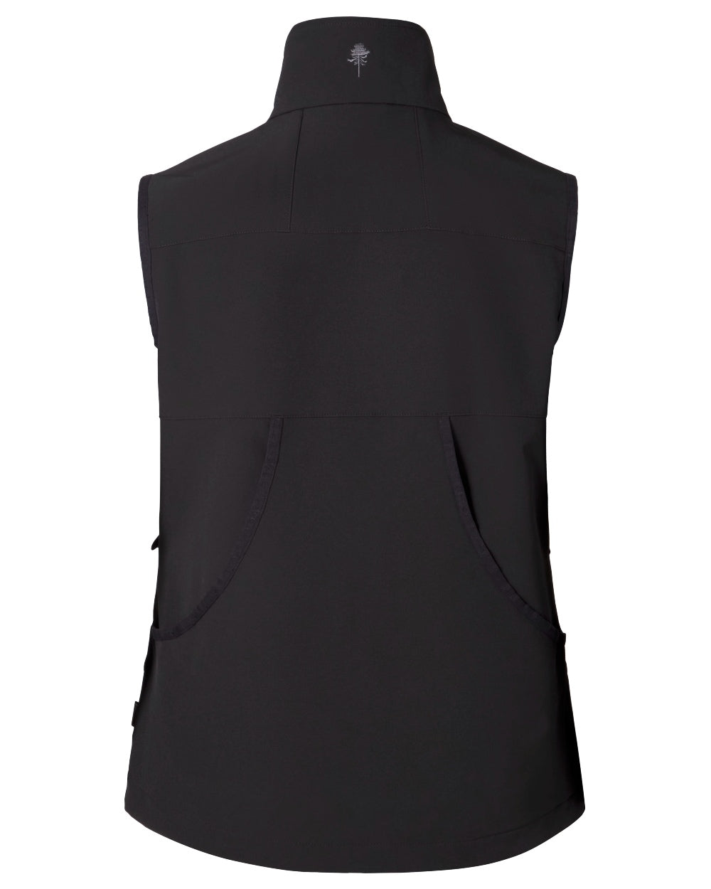Black coloured Pinewood Womens Dog Sports Stretch Vest on white background 