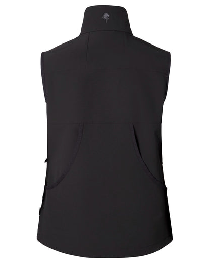 Black coloured Pinewood Womens Dog Sports Stretch Vest on white background 