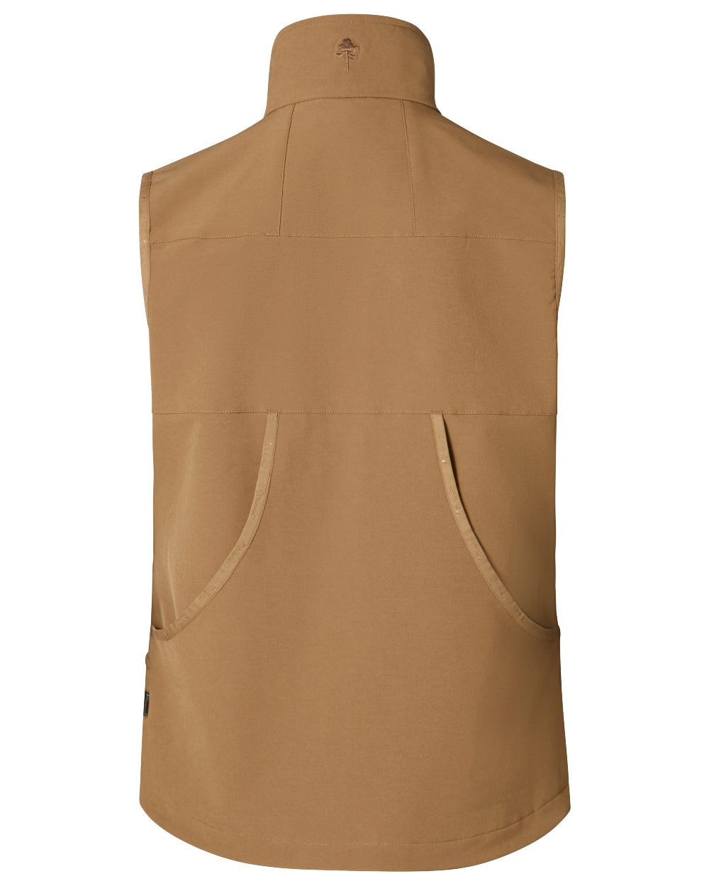 Dark Sandstone coloured Pinewood Womens Dog Sports Stretch Vest on white background 