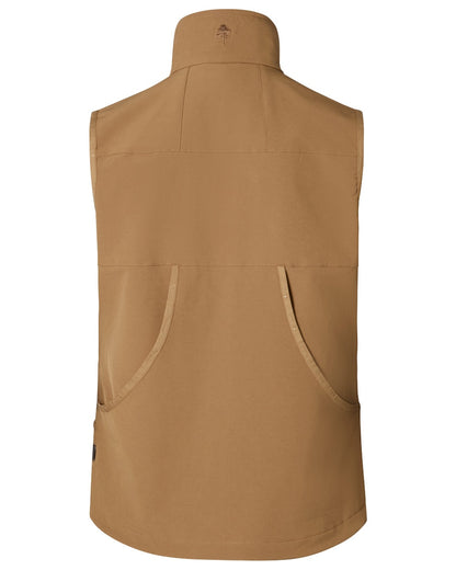 Dark Sandstone coloured Pinewood Womens Dog Sports Stretch Vest on white background 