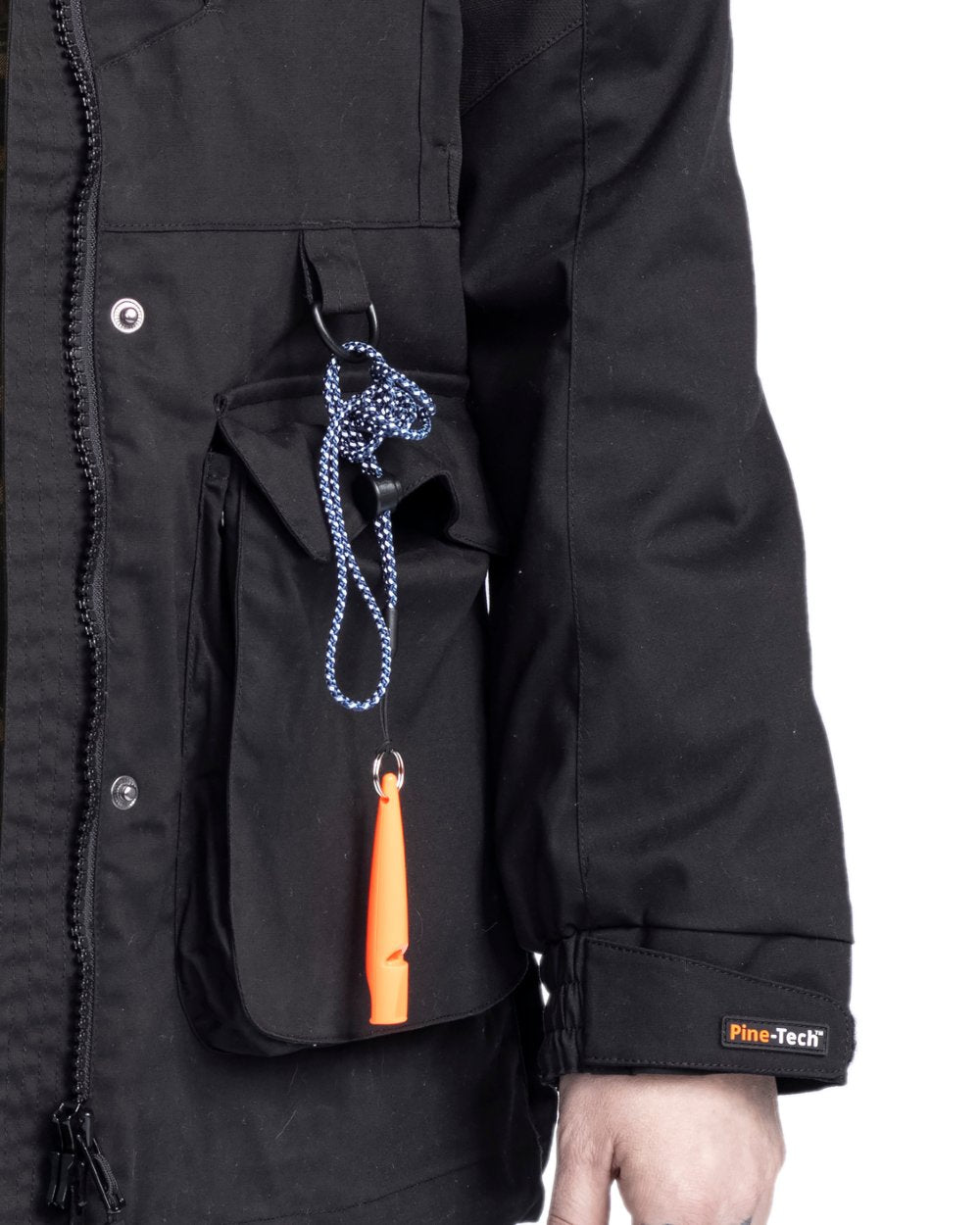 Black Coloured Pinewood Womens Dog Sports Trainer Extreme Jacket on white background 