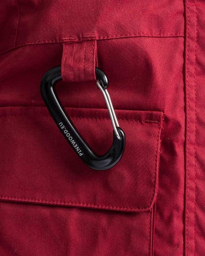 Dark Tomato Dark Red Coloured Pinewood Womens Dog Sports Trainer Extreme Jacket on white background 