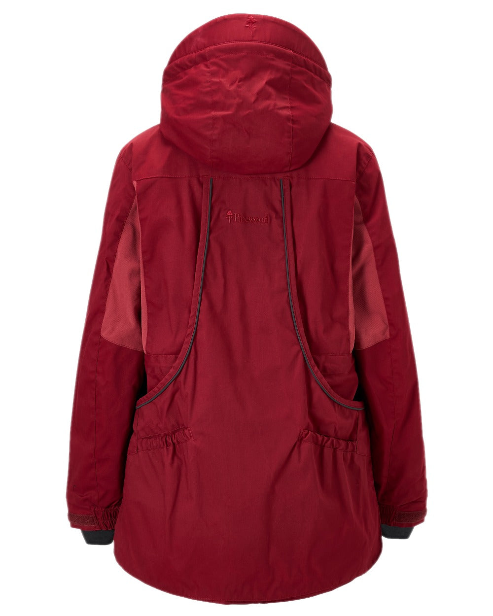 Dark Tomato Dark Red Coloured Pinewood Womens Dog Sports Trainer Extreme Jacket on white background 