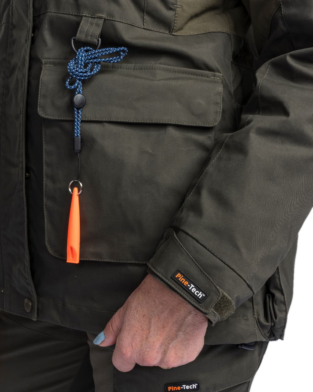 Moss Green Coloured Pinewood Womens Dog Sports Trainer Extreme Jacket on white background 